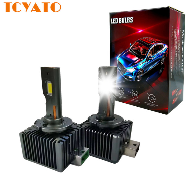 TCYATO Automotive LED Headlights D Series In-line Headlights D1S D2S D3S D4S D8S Lens Dedicated D2R D1R
