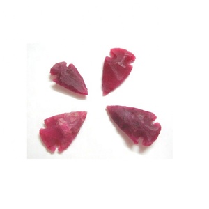 Rojo teñido pequeñas puntas de flecha | Tamaño pequeño de puntas de flecha natural - Product Image 2