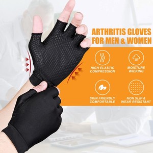 Guantes sin dedos de compresión para gimnasio con calefacción para hombre (Spandex) - Product Image 4