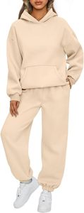 Conjunto Deportivo de 2 Piezas para Mujer, Ecológico, de Poliéster/Algodón, Corte Regular, Sudadera con Capucha y Pantalones Jogger, Ropa Deportiva Informal - Product Image 4