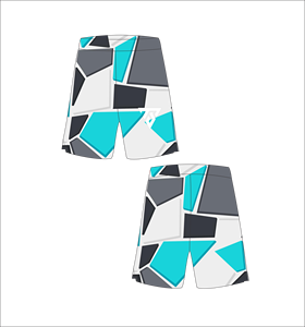 Pantalones Cortos Deportivos para Hombre, Diseño Geométrico con Parches, Impresión por Sublimación, Secado Rápido, Cintura Elástica, Casuales - Product Image 1