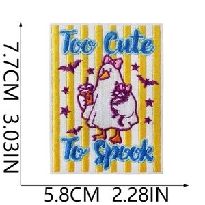 Patch brodé Crâne, Logo Gothique, Badge 3D en relief, thermocollant, avec fermeture auto-agrippante Velcro, personnalisable pour vêtements et chapeaux - Product Image 5