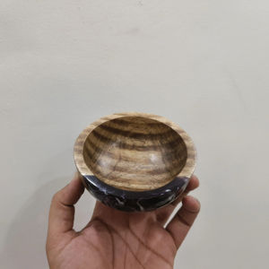 Tazón de Madera Hecho a Mano para Servir Alimentos, Forma Redonda, Diseño Moderno, Tazón para Servir Comida, Tazón para Servir Masa, para el Hogar y Hoteles - Product Image 1