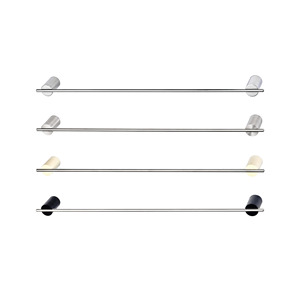 Porte-serviettes de salle de bain moderne en acier inoxydable avec étagère de rangement, fixation murale - Product Image 2