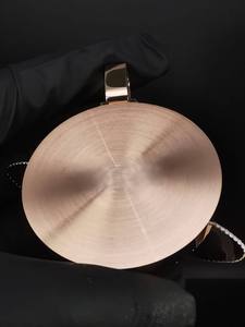 Pendentif personnalisé avec lettres en moissanite pour homme, plaqué deux tons, style hip-hop, en argent - Product Image 2