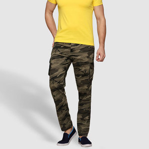 Pantalon cargo décontracté multi-poches pour homme, coupe droite, taille élastique, confortable, pantalon cargo tactique pour homme - Product Image 5