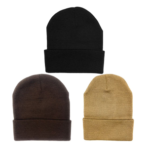 OEM Plain Beanie Hat Ribbed Knit <b>Winter</b> <b>Cap</b> Women Men Soft Warm Stretch Skull <b>Cap</b> Wholesale Supplier Hat - Product Image 1