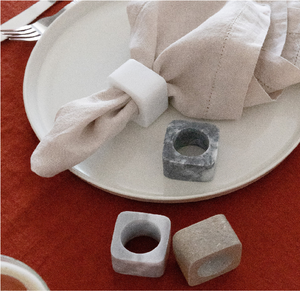 Marble Napkin Ring Best selling Tissue Holder <b>Matte</b> Luxury Look for Wedding <b>Table</b> Cheap Price - Product Image 2