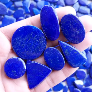 Cabujones de Piedra Lapislázuli Natural Genuina |   Azul Real Pulido a Mano |   Formas Mixtas de 25-30 mm |   100g de Suministros para la Fabricación de Joyas - Product Image 1