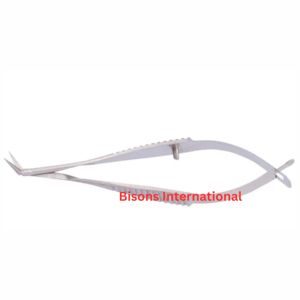 กรรไกรผ่าตัดดวงตาแบบแคปซูโลโทมี ยี่ห้อ BISONS สำหรับงานผ่าตัดจุลศัลยกรรม ผลิตจากสแตนเลสสตีล - Product Image 1