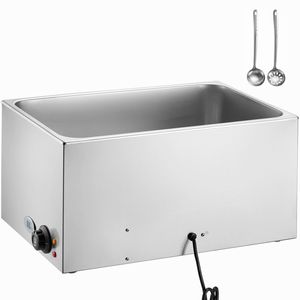 เครื่องอุ่นอาหารบุฟเฟ่ต์ไฟฟ้าแบบ Bain Marie ขนาด 19QT กำลังไฟ 1200W ทำจากสแตนเลส พร้อมฟังก์ชั่นอุ่นและเก็บความร้อน - Product Image 1