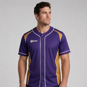 Maillot de baseball en polyester respirant, anti-humidité, personnalisable – Vêtement de performance pour le baseball - Product Image 4