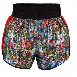 Pantalones Cortos de Muay Thai en Satén para Gimnasio, Boxeo, Karate, Entrenamiento, Combate, Transpirables, Ligeros, para Artes Marciales - Product Image 2