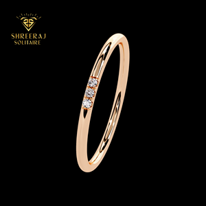 Anillo de Boda Minimalista de Oro Sólido de 18K con Diamante Natural Certificado por IGI de 0.10 Quilates, Extraído de la Tierra, para Uso Diario - Product Image 2