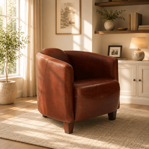 Sofá Chesterfield de Lujo en Cuero Genuino, Estilo Contemporáneo, Respaldo con Botones, Brazos Enrollados, Patas de Hierro, Convertible, con Esponja - Product Image 1