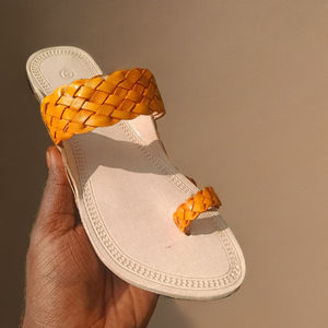 Open Toe Kolapuri Women's Slip-On Slipper Casual Genuine Leather - Product Image 4