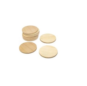 Posavasos Redondos de Madera, Acabado Natural, Juego de 6 - Product Image 4