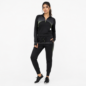 Conjunto Deportivo de Mujer con Media Cremallera para Correr y Hacer Ejercicio, Ropa Deportiva Personalizada con Logotipo, Fabricante Mayorista OEM ODM de Marca Privada - Product Image 1