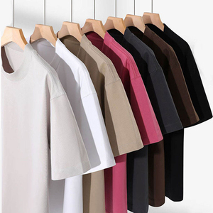เสื้อยืดโอเวอร์ไซส์คุณภาพสูง ผ้าฝ้าย 100% พิมพ์ลายได้ตามสั่ง เนื้อผ้าหนา ทรงหลวมไหล่ตก ขายส่ง เสื้อยืดเปล่าสำหรับผู้ชาย - Product Image 2