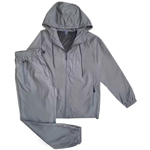 Custom Men Jogger Sets Patchwork Zip up Nylon <b>Jacket</b> and Pants Sweatpants Windbreaker Tracksuit Sweat Set for Men - Product Image 1