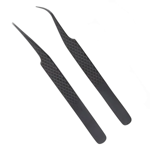 Pinzas para Cejas Laah con Logotipo Personalizado Gratuito, Pinzas de Volumen de 90 Grados, Pinzas para Extensión de Pestañas con Punta de Fibra, Pinzas para Pestañas - Product Image 3