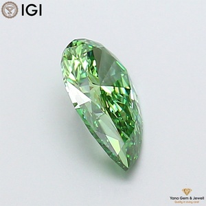 เพชร CVD สีเขียวแฟนซี ความใส VS1 น้ำหนัก 1.50 กะรัต ทรงลูกแพร์ พร้อมใบรับรอง IGI สำหรับงานแต่งงานสุดหรู - Product Image 5