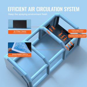 Cabina di Verniciatura Gonfiabile Portatile per Auto e Piccoli Camion, Pompa 950W+750W, 8,0 x 4,5 x 3,0 m, Cabina Spray per Piccoli Spazi di Lavoro - Product Image 6