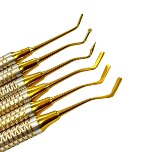 Kit Profesional de Instrumentos de Restauración Dental con Recubrimiento de Titanio Dorado, Juego de Instrumentos de Composite, Proveedor OEM Premium, CE - Product Image 1