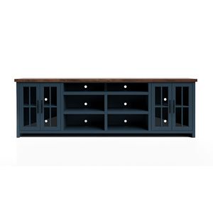 Bridgevine Home Nantucket Console da 96 pollici supporto TV Blue Denim Whiskey finitura nessun assemblaggio richiesto per TV fino a 100 pollici - Product Image 2