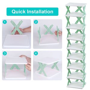 Scarpiera Verticale a 9 Livelli Autoportante in Plastica, Organizer Salvaspazio per Scarpe da Ingresso e Armadio, Scaffale Porta Scarpe per Corridoio - Product Image 3