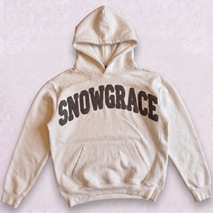 Sudadera con Capucha Extra Grande Snowgrace, Unisex, de Algodón y Felpa, con Estampado Puff, Informal, para Invierno - Product Image 1