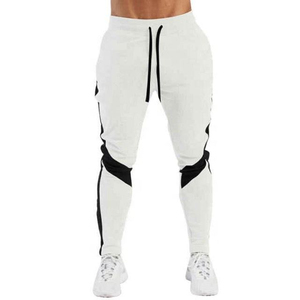 Pantalones Deportivos Grises para Hombre con Cintura Elástica y Cordón Ajustable, con Franjas Laterales Negras, Pantalones Deportivos Casuales de Punto para Otoño - Product Image 4
