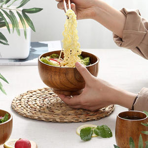 Tazón de Madera de Gran Capacidad con Diseño de Vetas Naturales para Fiestas, Exhibición en Buffet y Experiencias Culinarias Familiares - Product Image 4