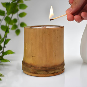 Vela aromática de bambú sostenible, barata, en tubo, ecológica, set de regalo para eventos - Product Image 3