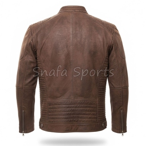New Arrivals Wholesale Price High Quality Design Men Leather <b>Jacket</b> <b>Slim</b> <b>Fit</b> Comfortable Low Price Leather <b>Jacket</b> For Man - Product Image 2