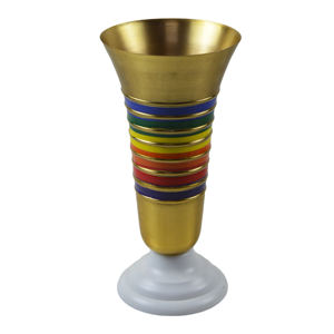 Vase à fleurs composite décoratif, centre de table pour la maison, thème LGBTQ pour accessoires arc-en-ciel - Product Image 1