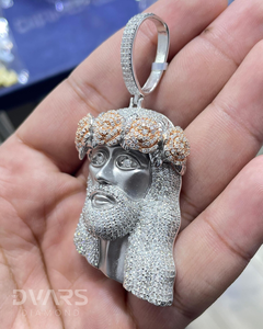 จี้พระเยซูประดับเพชรโมอิสซาไนต์แบบ Iced Out ผ่านการทดสอบเพชร เครื่องประดับฮิปฮอปสำหรับแร็ปเปอร์ จี้เงินแท้ 925 เครื่องประดับคริสเตียน - Product Image 2