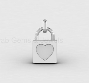 Mejor Calidad Plata Sólida 925 Oro 14K 7mm Engaste de Bisel con Candado de Corazón para Joyería de Resina DIY con Logotipo Personalizado - Product Image 2