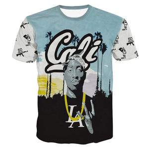 Photo Print Men's <b>Black</b> <b>T</b>-<b>Shirt</b> Short Sleeve O-Neck Hip Hop Style Cotton Jersey Regular Fit - Product Image 5