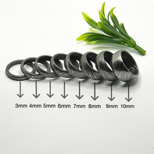 Durable Crafted Band Damascus <b>Rings</b> Unique Artisan Jewelry Damascus <b>Rings</b> Premium Finish Wedding Damascus <b>Rings</b> - Product Image 4