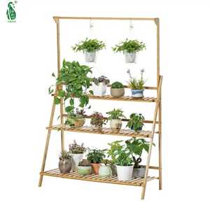Support pour plantes en bambou, écologique, support pour plantes à plusieurs niveaux, porte-pot de fleurs, étagère de présentation pour la décoration de la maison et du balcon - Product Image 4
