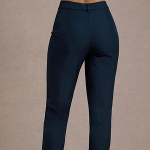 Pantalones Deportivos de Moda para Mujer, Cintura Elástica, Logotipo Personalizado, Pierna Ancha con Pliegues, Pantalones Lisos para Entrenamiento, de Poliéster - Product Image 3