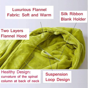 Al por mayor Bata de baño larga de forro polar para mujer, talla grande, de terciopelo coral esponjoso con capucha, cálida para invierno, ropa de dormir para spa, logotipo personalizado - Product Image 3
