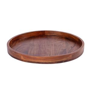 Ensemble de plateaux en bois d'excellente qualité de couleur mangue naturelle avec une forme carrée élégante et une finition chic idéale pour servir - Product Image 1