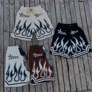 Custom <b>Y2K</b> Gothic Cross <b>Shorts</b> Mens High Quality Oversized Printed Streetwear <b>Shorts</b> Varsity Striped Hem Custom <b>Shorts</b> - Product Image 5