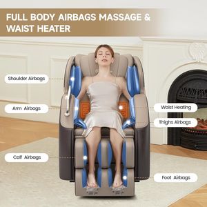 Silla de Masaje de Lujo Moderna con Calefacción 8D de Gravedad Cero, Masaje Corporal Completo, Cintura y Pies, con Música, para Uso Personal, Venta Directa a Bajo Precio - Product Image 4