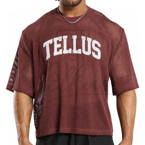 Camiseta de malla personalizada para hombre, estilo urbano, de secado rápido, hip hop, al por mayor, OEM, a la moda, del mejor fabricante - Product Image 1