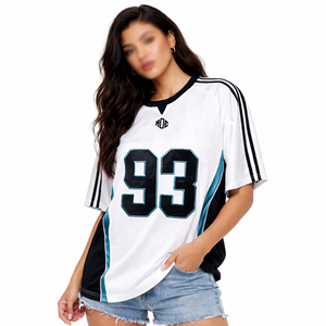 Jersey de Fútbol Americano Unisex Personalizado 2026, 220GSM, Poliéster Transpirable, Diseño de Panel con Cuello en V, Uniforme de Equipo Personalizado, OEM, Venta al Por Mayor, EE. UU. - Product Image 4