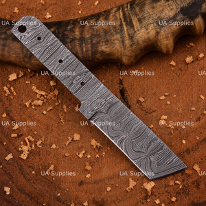 Cuchillo de caza personalizado de acero de Damasco con hoja en blanco tipo Drop Point Tanto, suministros OEM DIY para fabricación de espadas de espiga completa, venta al por mayor a granel - Product Image 6