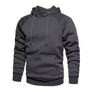Best Price Trendy Oversized Pullover Hoodie for Men 100% Cotton Solid Color for Daily Streetwear - Product Image 2